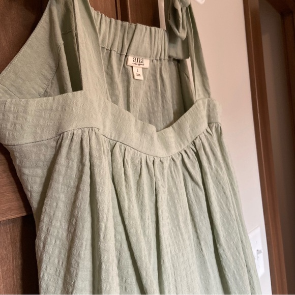 A.n.a (A New Approach) Womens Straight Neck Camisole Tank Top Tie Shoulder L - Picture 7 of 10